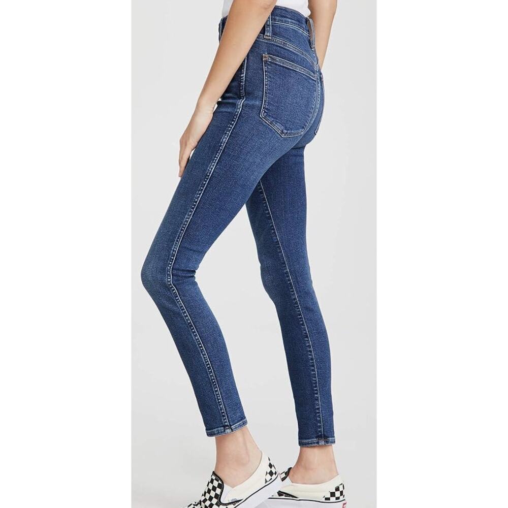 Madewell 10” high waisted skinny jeans, dark wash, excellent condition (sz 14)